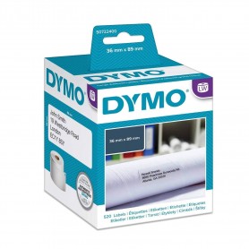 Etykiety Dymo 36x89mm białe papierowe 2 x 260 szt. 99012 S0722400
