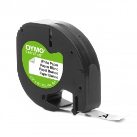 Dymo Tape LetraTag 12 mm x 4 m paper white S0721510