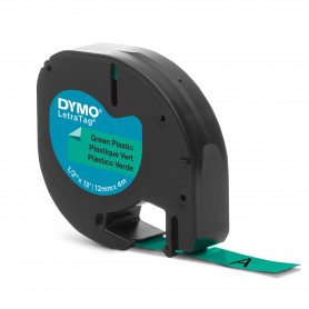 Dymo Tape LetraTag 12mm x 4m plastic green S0721590