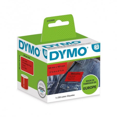 Etykiety Dymo 54x101mm czerwone papierowe 260 szt. 2133399