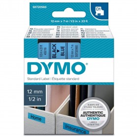 Tape Dymo D112 mm x 7 m blue black print 45016 S0720560
