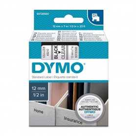 Tape Dymo D1 12 mm x 7 m transparent black print 45010 S0720500