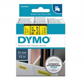 Tape Dymo D1 12 mm x 7 m yellow black print 45018 S0720580