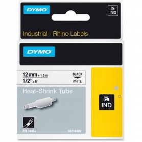 Heat shrink tube Dymo Rhino 12 mm x 1.5 m white black print 18055 S0718300