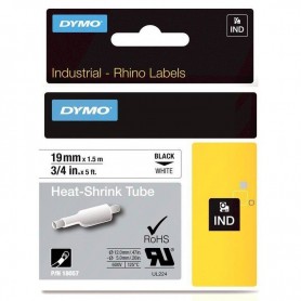 Heat shrink tube Dymo Rhino 19 mm x 1.5 m white 18057 S0718330