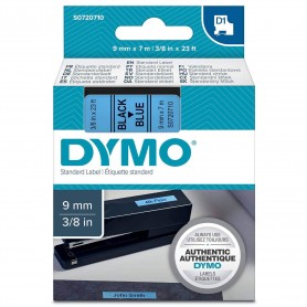 Tape Dymo D1 9 mm 7m, blue black print 40916, S0720710