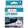 Tape Dymo D1 9 mm 7m, white red print 40915, S0720700