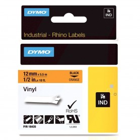 Tape Dymo Rhino 12 mm x 5 m orange black print 18435 S0718490