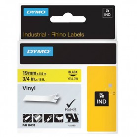 Tape Dymo Rhino 19 mm x 5,5 m yellow black print 18433 S0718470