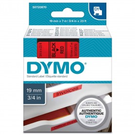 Tape Dymo D1 19 mm 7m, red black print 45807, S0720870