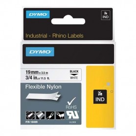 Dymo Rhino tape 19 mm x 3.5 m white black print NYLON 18489 S0718120