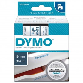 Tape Dymo D1 19 mm 7m, white blue print 45804, S0720840