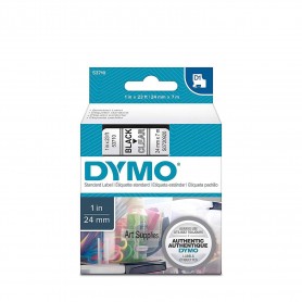 Tape Dymo D1 24 mm 7m, transparent black print 53710, S0720920