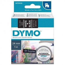 Tape Dymo D1 24 mm 7m, black white print 53721, S0721010