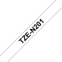 TZe-N201 Brother biała, czarny nadruk szerokość 3.5mm