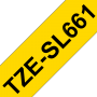 TZe-SL661 Brother self-laminating tape, yellow black print width 36mm
