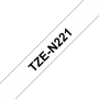 TZe-N221 Brother biała, czarny nadruk szerokość 9mm