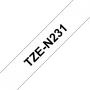 TZe-N231 Brother white, black print width 12mm
