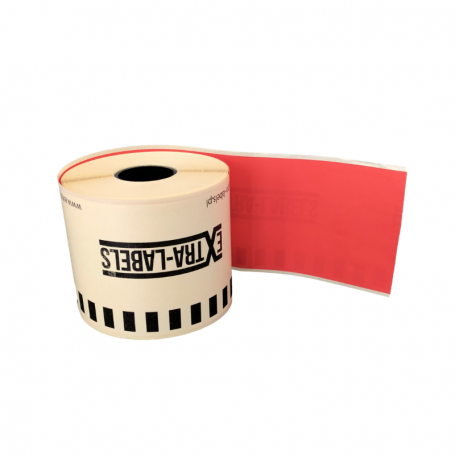 Brother DK-22205 continuous tape paper, red, 62mm x 30.4m, replacement