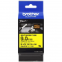 Brother HSE-621E heat shrink tube Yellow, black print, avg. 9 mm