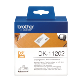 Etykiety papierowe Brother DK-11202 to etykiety nadawcze spedycyjne, o wymiarach 62mm x 100mm