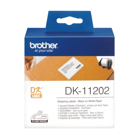 Etykiety papierowe Brother DK-11202 to etykiety nadawcze spedycyjne, o wymiarach 62mm x 100mm
